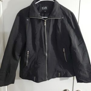 D&G Black Zip Front Jacket